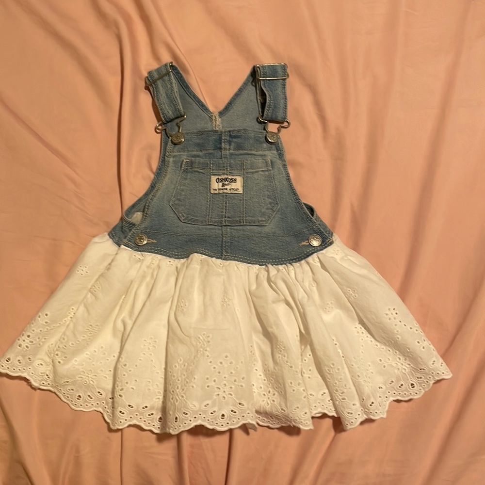 Osh kosh eyelet skirted overalls size 18 months